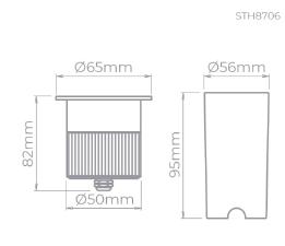 Embutido de Solo Focco 30 5w 3000k Inox