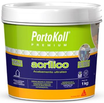 Rejunte Acrilico Ultraliso 1Kg Cinza Artico Plus