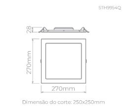 Painel de Embutir Eco 24w 3000k Branco
