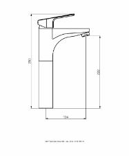 Misturador Monocomando para Lavatrio de Mesa Bica Alta Led Cromado