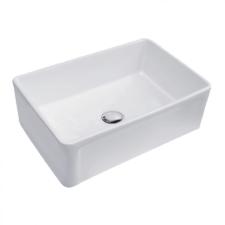 Cuba Semi Encaixe para Cozinha com Vlvula Gourmet Porcelana Branca