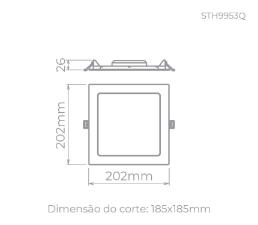 Painel de Embutir Eco 18w 4000k Branco