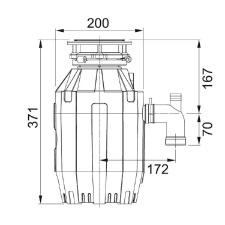 Triturador de Alimentos Turbo Elite 220V 075HP Franke