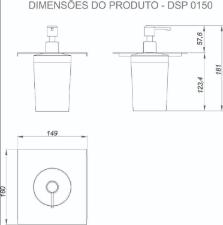 Dispenser para Sabo Liquido e Apoio de Esponja 15cm Black