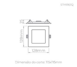 Painel de Embutir Eco 6w 4000k Branco