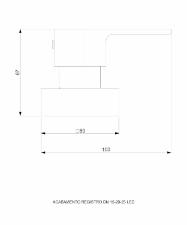 Acabamento para Registro Base Deca 1/2 e 3/4 Led Preto Fosco