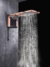 Chuveiro Acqua Duo Ultra Eletrnico Com Ducha 220V 6800W Preto e Rose Gold