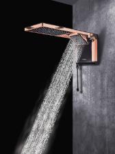Chuveiro Acqua Duo Ultra Eletrnico Com Ducha 220V 6800W Preto e Rose Gold