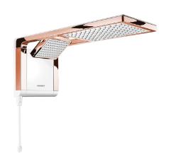 Chuveiro Acqua Duo Ultra Eletrnico Com Ducha 220V 6800W Branco e Rose Gold