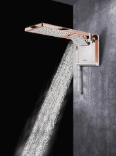 Chuveiro Acqua Duo Ultra Eletrnico Com Ducha 220V 6800W Branco e Rose Gold
