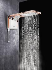 Chuveiro Acqua Duo Ultra Eletrnico Com Ducha 220V 6800W Branco e Rose Gold