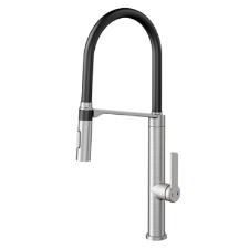 Misturador Monocomando para Cozinha de Mesa Doc Inox Escovado e Preta