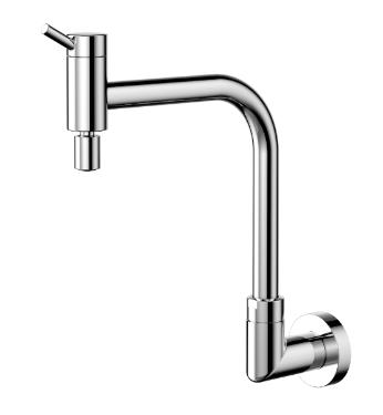 Torneira para Cozinha de Parede Bica Movel 90  Nova Lggica Cromado