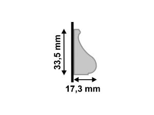 Rodap 605 Branco 33cm