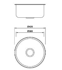Cuba Simples Extra 38X38 CR-38 Inox Escovado