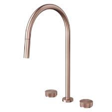 Misturador para Cozinha de Mesa com Ducha Retrtil Mix & Match Cobre Escovado
