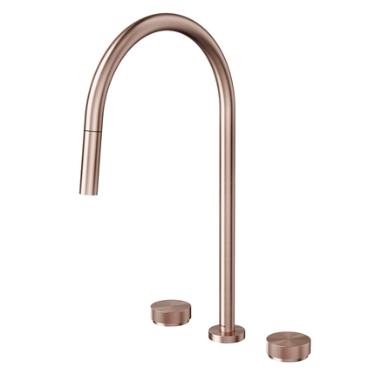 Misturador para Cozinha de Mesa com Ducha Retrtil Mix & Match Cobre Escovado