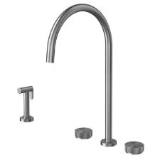 Misturador para Cozinha de Mesa com Ducha Lateral  Mix & Match Grafite Escovado