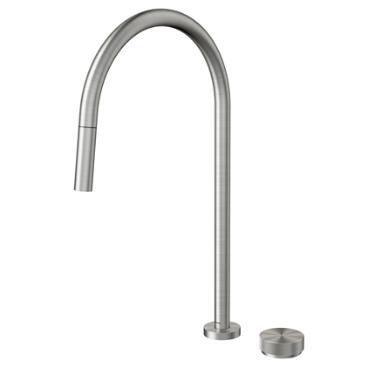 Torneira para Cozinha de Mesa com Ducha Retr�til Mix & Match Inox Escovado