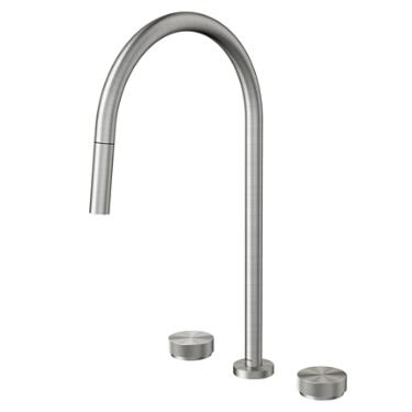 Misturador para Cozinha de Mesa com Ducha Retrtil Mix & Match Inox Escovado