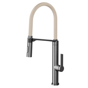 Misturador Monocomando para Cozinha de Mesa Doc Grafite Escovado e Areia