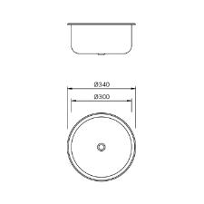 Cuba Simples 30X30 CS-30 3 1/2 com Vlvula Inox Escovado