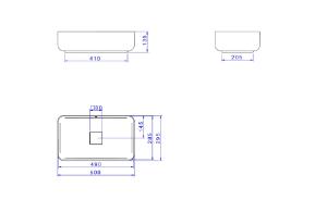 Cuba de Apoio Retagular Marrom Fosco - L.13050.22