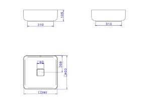 Cuba de Apoio Quadrada Barbante - L.11040.26