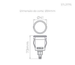 Balizador de Solo Way Ring 1w 2700k Preto