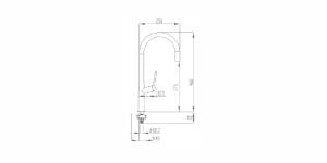 Misturador Monocomando para Cozinha de Mesa Black Matte