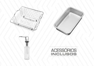 Cuba Funzionale com Acessrio e Vlvula 92x45Cm Inox