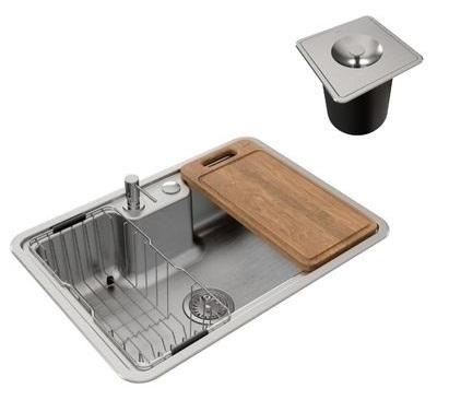 Cuba Docol Massima com Acessrio Vlvula e Lixeira 68x48 Inox