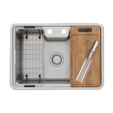 Cuba Docol Massima com Acessrio e Vlvula 68x48 Inox