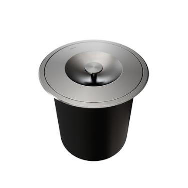 Lixeira de Embutir Redonda 6L Inox Escovado