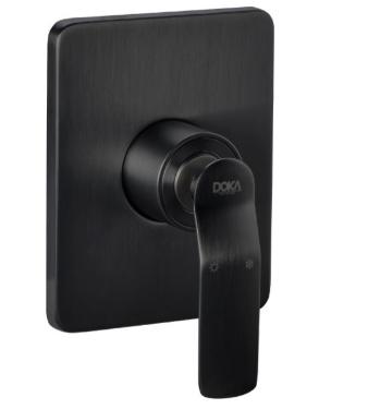 Misturador Monocomando para Chuveiro Alta/Baixa Presso Base Deca Rainbow Matt Black