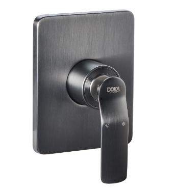 Misturador Monocomando para Chuveiro Alta/Baixa Presso Base Docol Rainbow Gunmetal