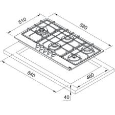 Cooktop a Gs 51x88 Inox