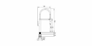Misturador Monocomando para Cozinha de Mesa Black Matte - 20.04.00173