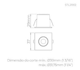 Embutido Mini Mbili 25 15w 2700k Branco