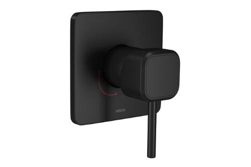 Acabamento Monocomando Quadrado para Chuveiro Deca You Black Matte