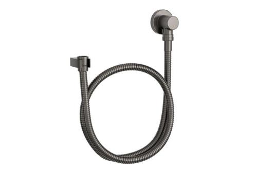 Kit Flexvel Redondo com Suporte para Ducha Manual Dark Antracite