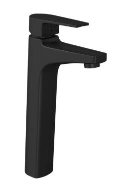 Misturador Monocomando para Lavatrio de Mesa Bica Alta Level Black Matte - 2885.BL26.MT