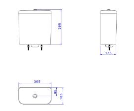 Caixa Acoplada Carrara/Nuova Dualflux Cinza Antracite - CD.11F.85