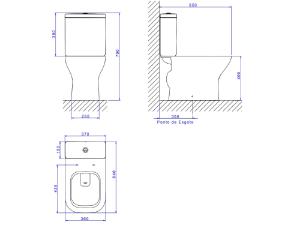 Bacia para Caixa Acoplada Axis bano Fosco - P.470.94