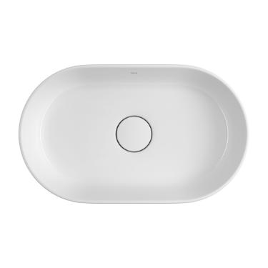 Cuba Sobrepor Oval 50 cm Branco - L.24050.17