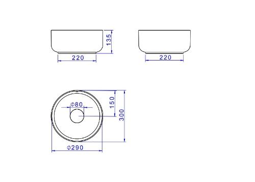 Cuba de Apoio Redonda Soft Antracite - L.12030.85