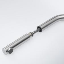 Misturador Monocomando para Cozinha de Mesa Atlas Neo com Bica em L Alta Extensvel Inox Escovado