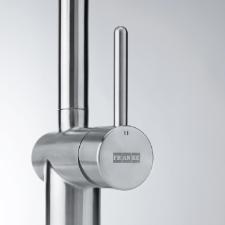 Misturador Monocomando para Cozinha de Mesa Leda Neo com Bica em J Alta Extensvel Inox Escovado