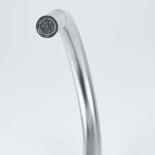 Misturador Monocomando para Cozinha de Mesa Leda Neo com Bica em J Alta Extensvel Inox Escovado