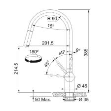 Misturador Monocomando para Cozinha de Mesa Leda Neo com Bica em J Alta Extensvel Inox Escovado